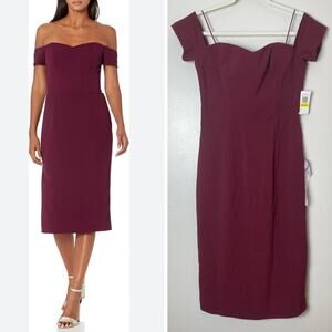 DRESS THE POPULATION DRESS BURGUNDY FALL WEDDING GUEST SHORT COCKTAIL FESTIVE